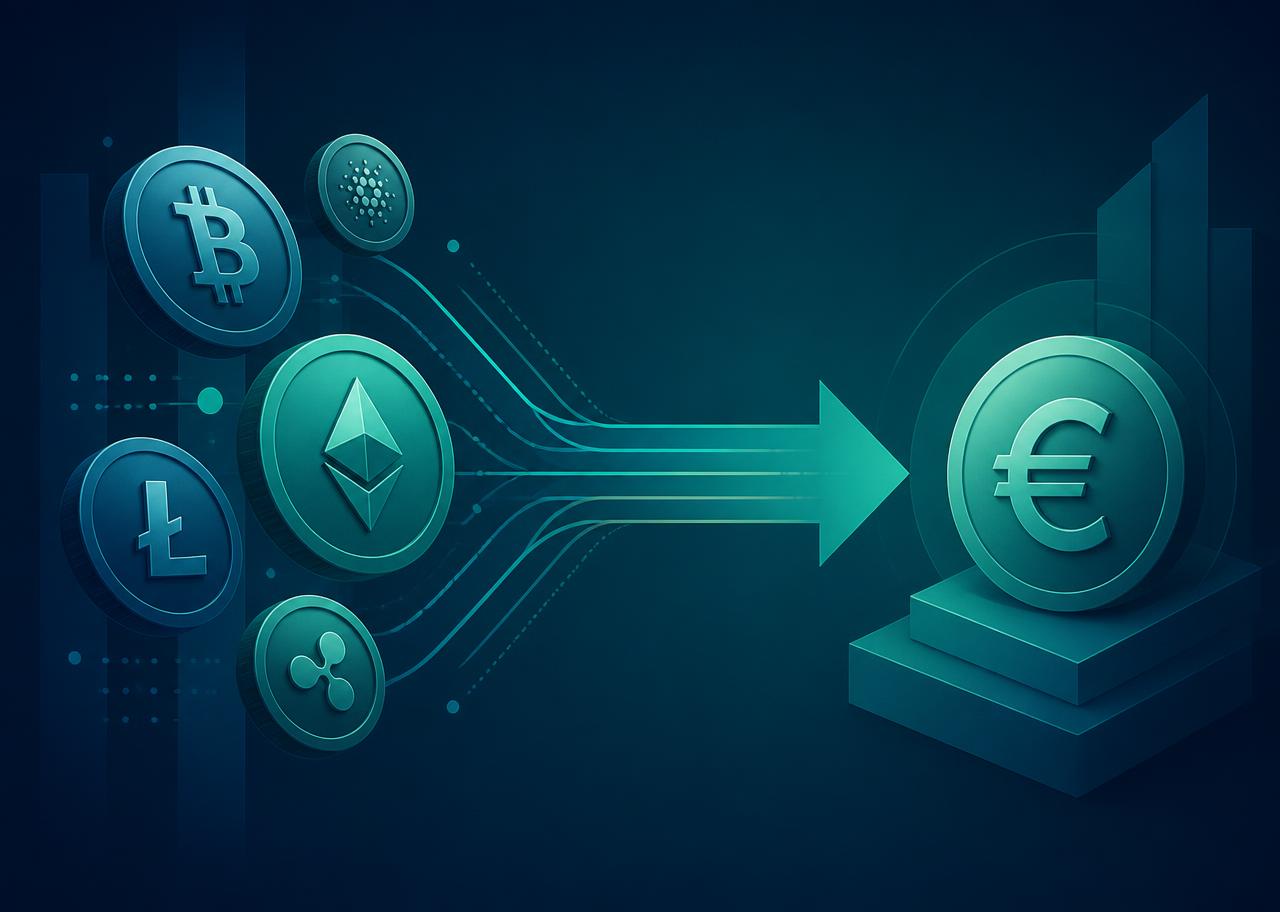 Crypto assets flowing into euro liquidity